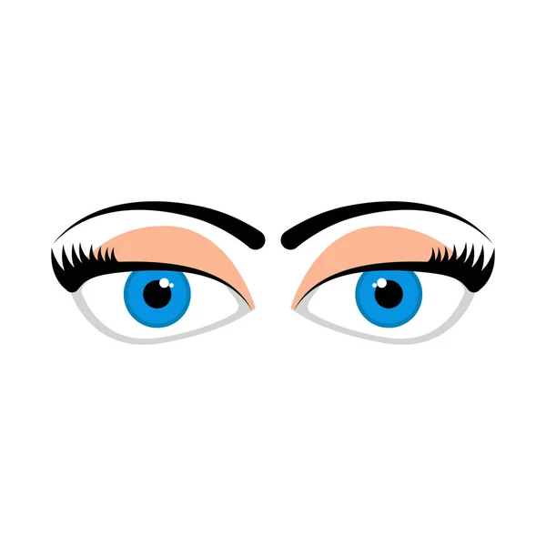 Ojos dudosos aislados — Vector de stock