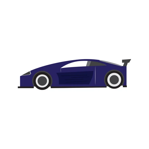 Vue latérale d'une voiture de course — Image vectorielle