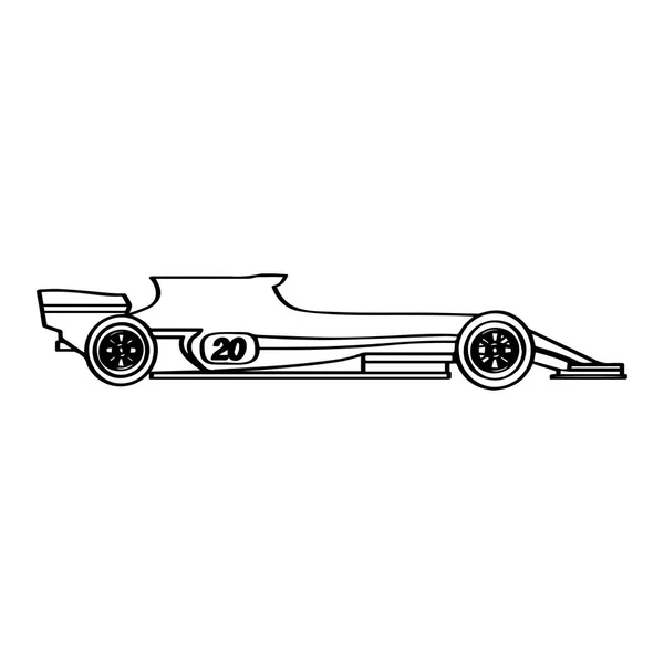 Zole Yarış Araba Simge Yan Görünümü Vektör Çizim Tasarım — Stok Vektör