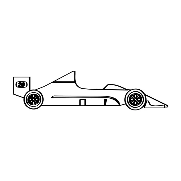 Isolated racing car icon. Side view — Stock Vector