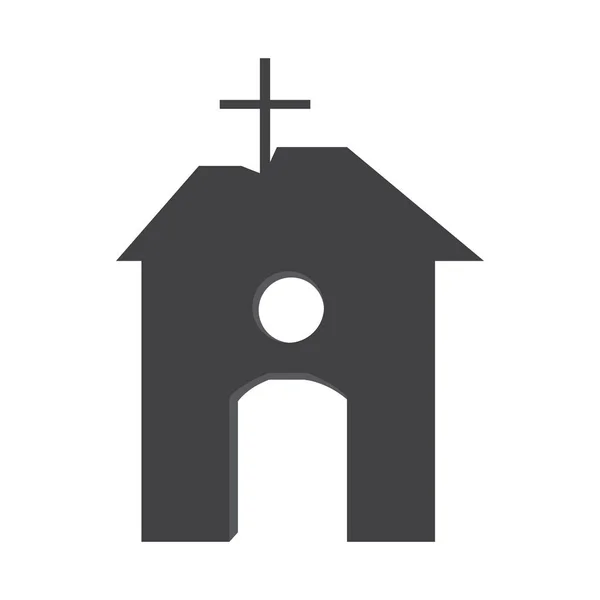 Silhueta de uma igreja —  Vetores de Stock