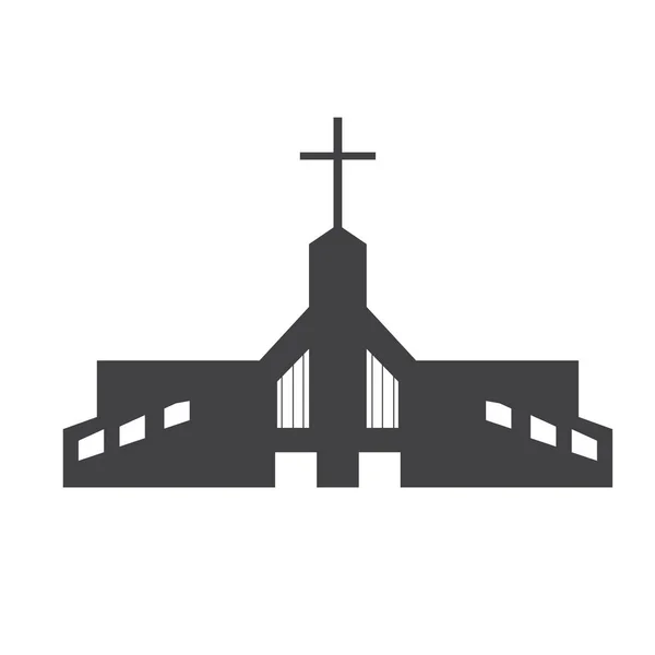 Silueta de una iglesia — Vector de stock