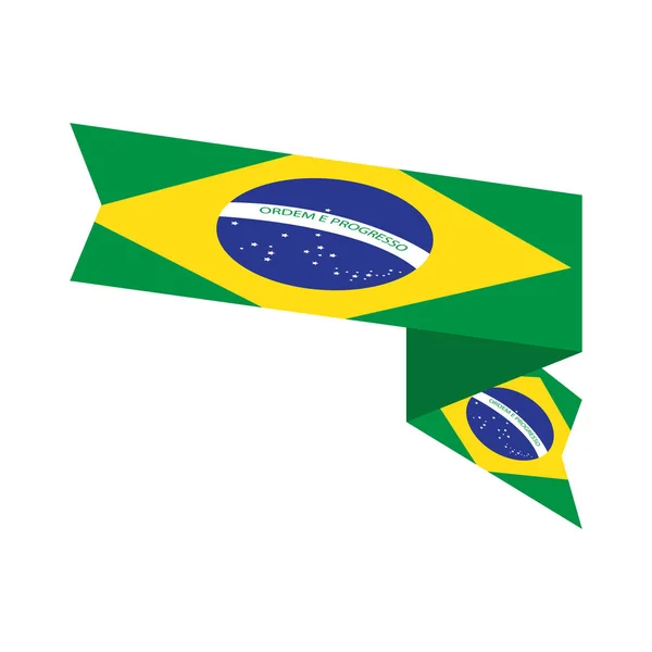 Bandera de Brasil — Vector de stock