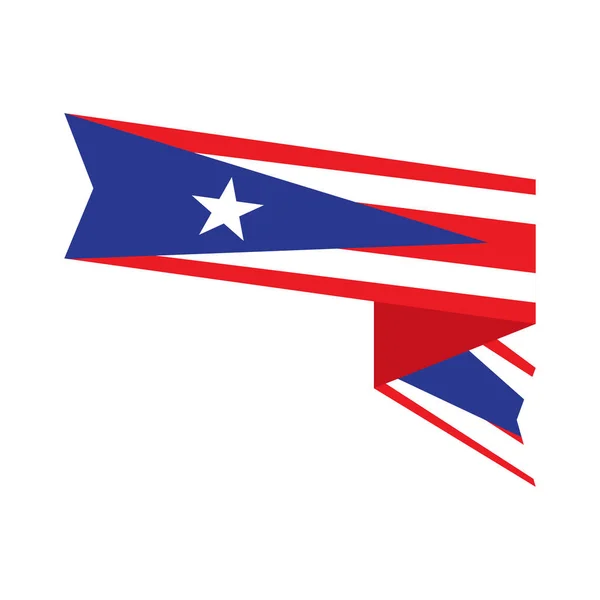 Vlag van Puerto Rico — Stockvector