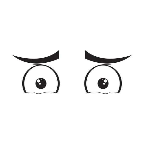 悲伤的眼睛卡通 — 图库矢量图片