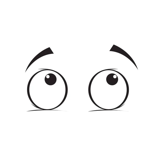 Mira hacia arriba ojos de dibujos animados — Vector de stock