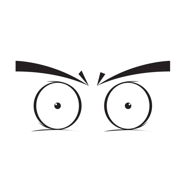 Ojos enojados dibujos animados — Vector de stock