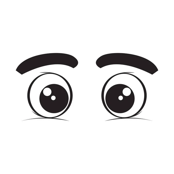 Carinhoso desenhos animados olhos —  Vetores de Stock