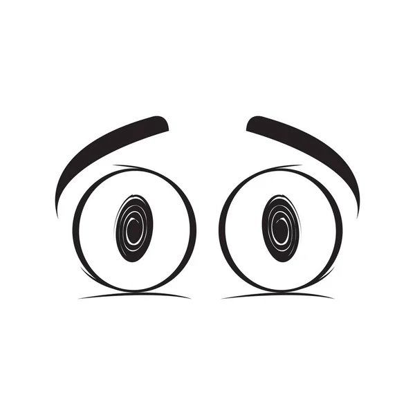 悲伤的眼睛卡通 — 图库矢量图片