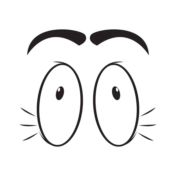 Olhos assustados desenhos animados —  Vetores de Stock