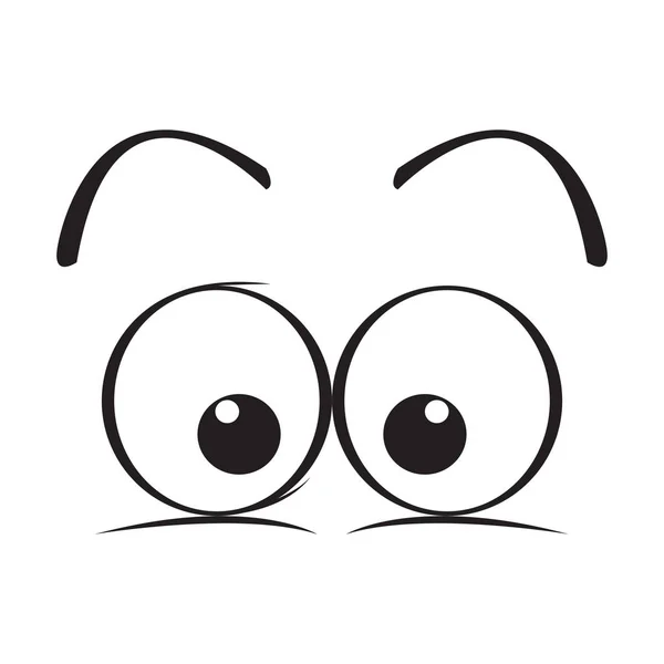 Ojos sorprendidos dibujos animados — Vector de stock