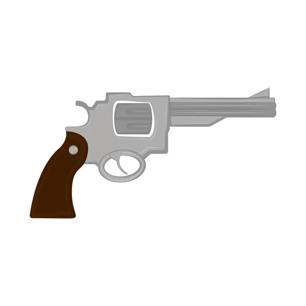 Icono de revólver aislado — Vector de stock