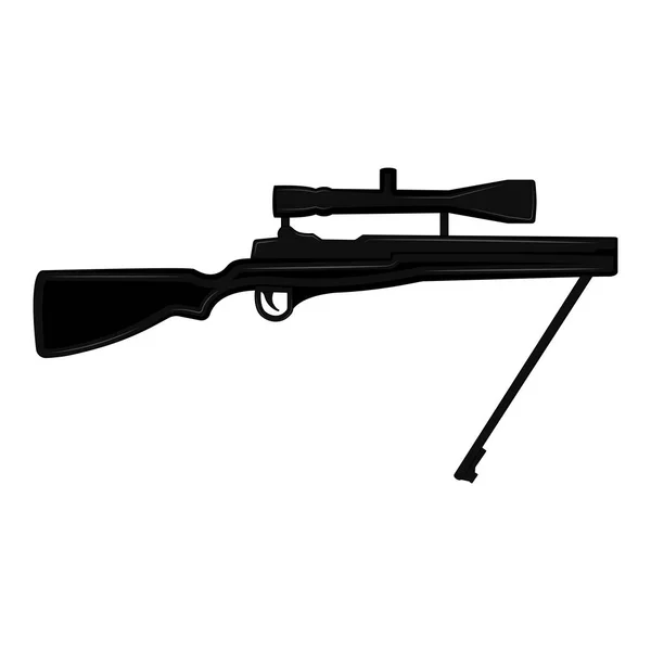 Silhouette of a sniper rifle — Stock Vector