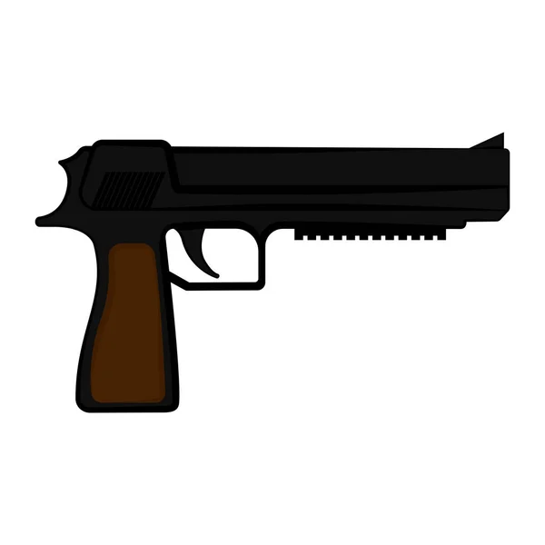 Ícone de revólver isolado — Vetor de Stock