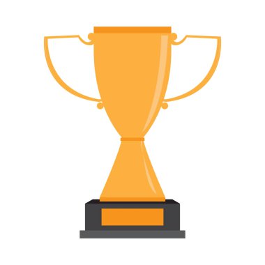 Isolated golden trophy clipart