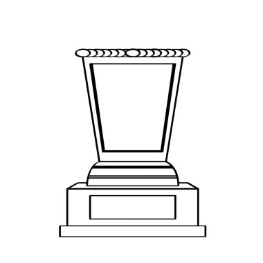 İzole altın kupa simgesi