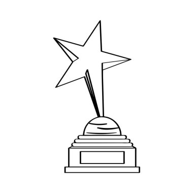 Yıldız şekli altın kupa simgesi