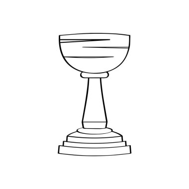 İzole altın kupa simgesi