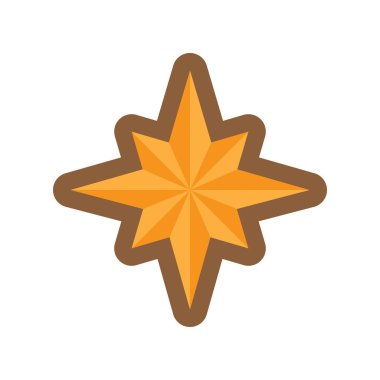 Noel gingerbread bir yıldız şekli ile