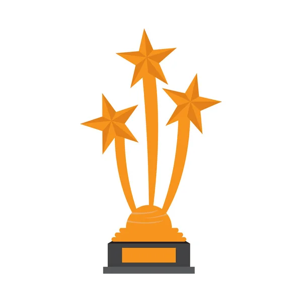 Trofeo dorado en forma de estrella — Archivo Imágenes Vectoriales