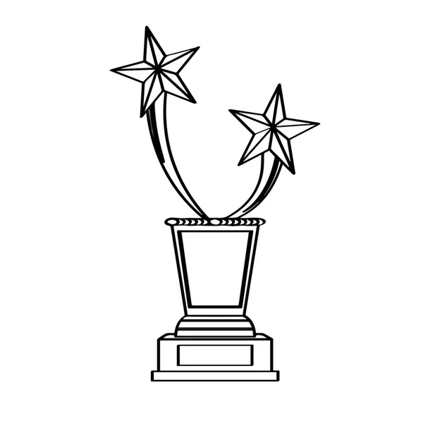 Tvar hvězdy zlaté trofeje ikona — Stockový vektor
