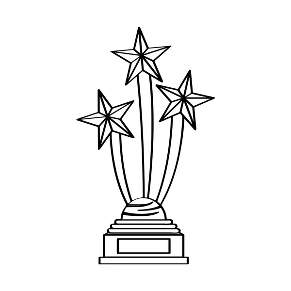Star shape golden trophy icon — Stock Vector