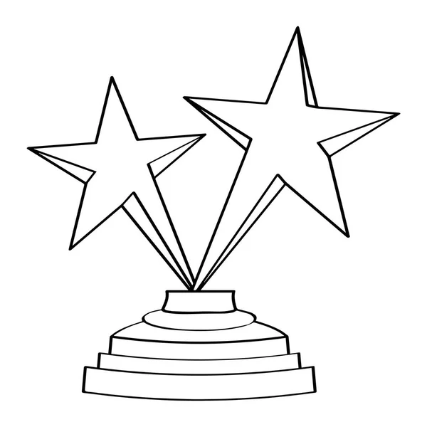 星形金色奖杯图标 — 图库矢量图片