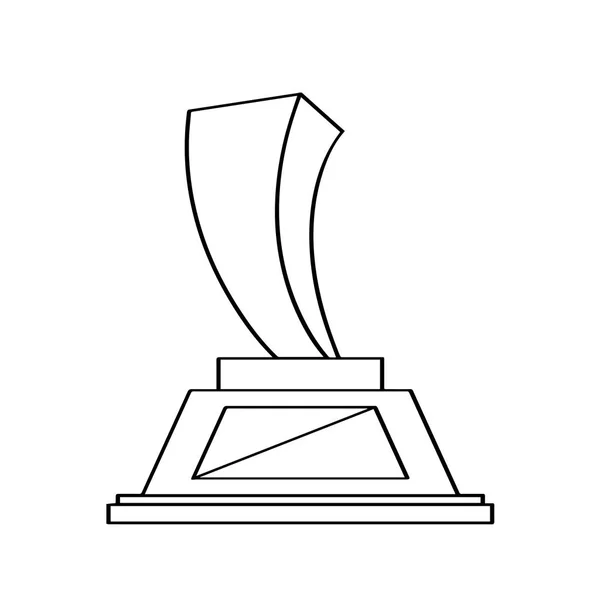 Icono de trofeo dorado aislado — Vector de stock