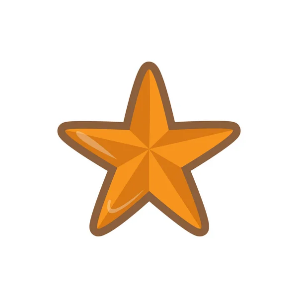 星の形をしたクリスマスのジンジャーブレッド — ストックベクタ