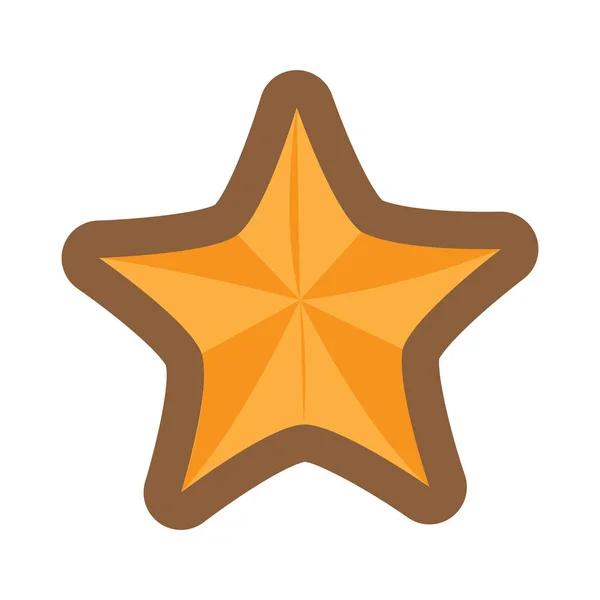 Pain d'épice de Noël en forme d'étoile — Image vectorielle