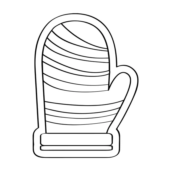 Pain d'épice avec une forme de gant de Noël — Image vectorielle