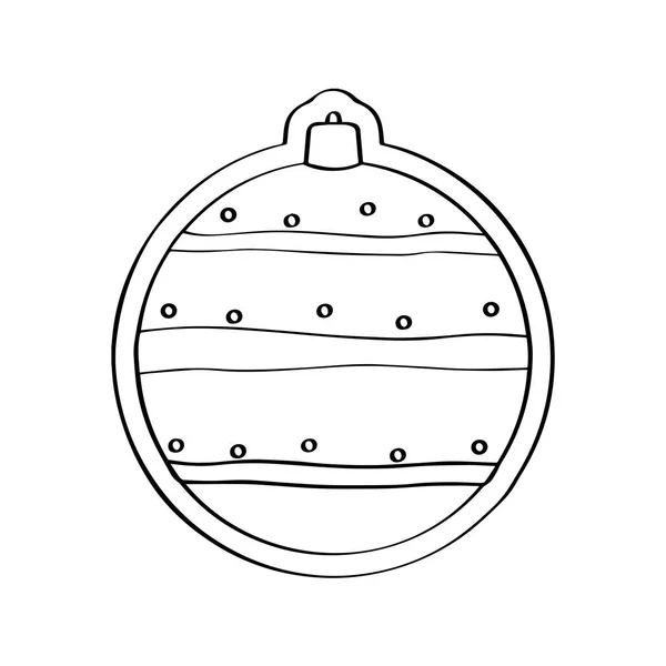 Pain d'épice avec une forme d'ornement de boule de Noël — Image vectorielle