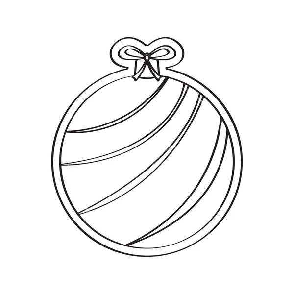 Perník s vánoční ozdoba kulatého tvaru — Stockový vektor