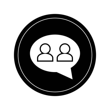 Sohbet kabarcık ile erkekler siluet