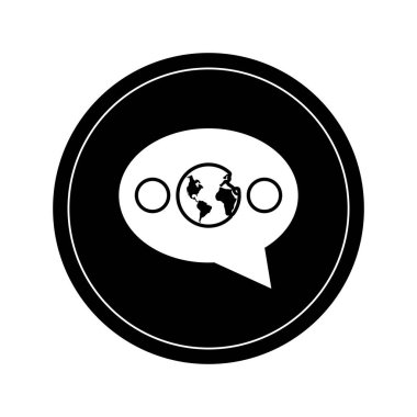 Sohbet kabarcık içinde dünya ile