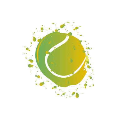 Bir tenis topu suluboya etkisi