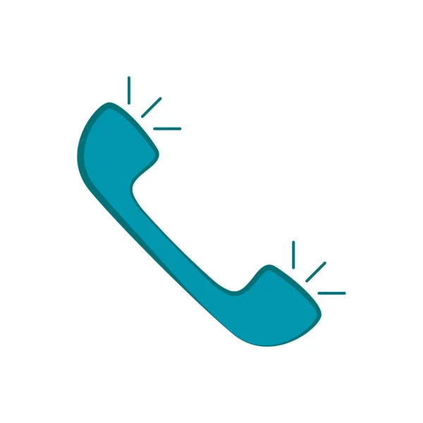 Icono de teléfono aislado — Vector de stock