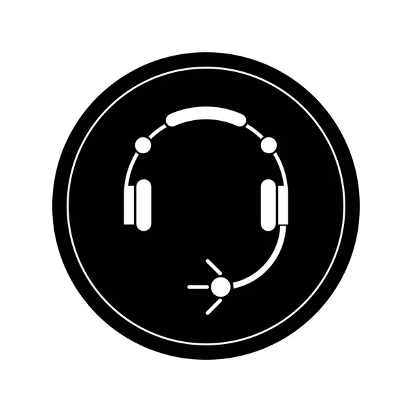 Ikona izolovaných sluchátek — Stockový vektor