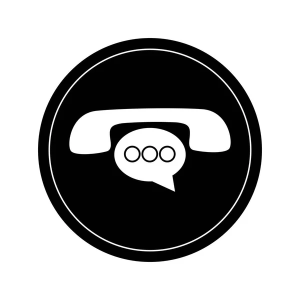 Ícone do telefone com bolha de chat — Vetor de Stock