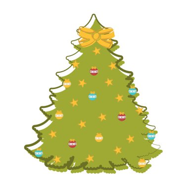 Soyut Noel ağacının bir kroki