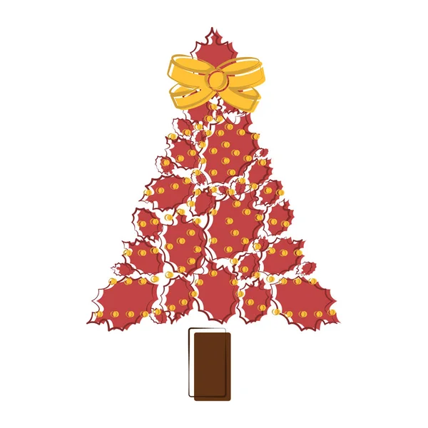 Bosquejo de un árbol de navidad abstracto — Vector de stock