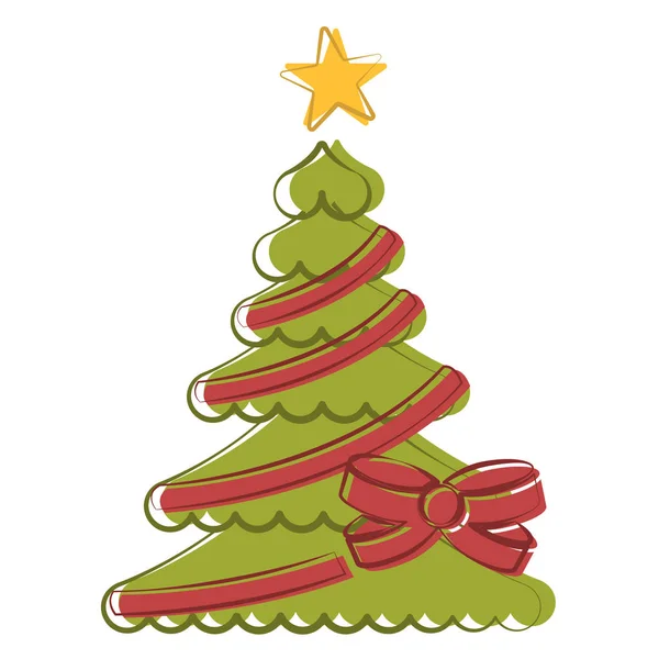 抽象圣诞树的素描 — 图库矢量图片