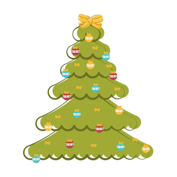 Croquis d'un arbre de Noël abstrait — Image vectorielle