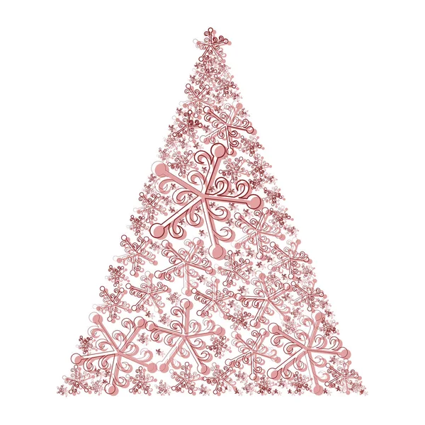 Croquis d'un arbre de Noël abstrait — Image vectorielle