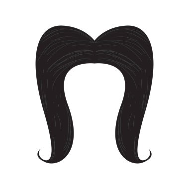 İzole detaylı bıyık