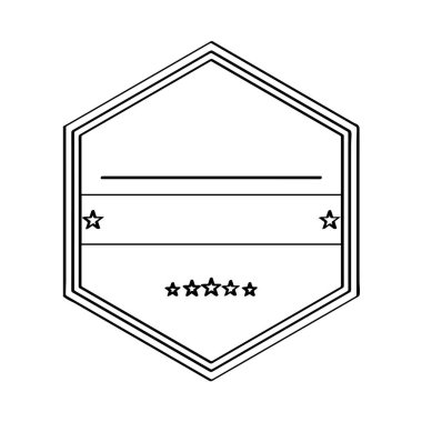 İzole boş retro sigorta primi etiket simgesi