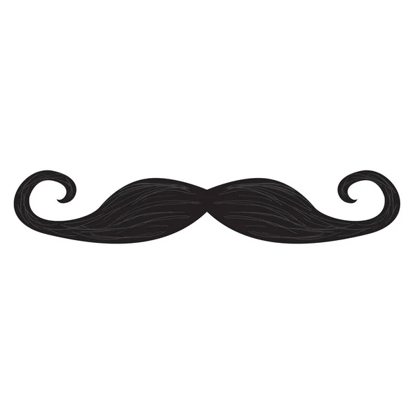 Isolated detailed mustache — Stock Vector