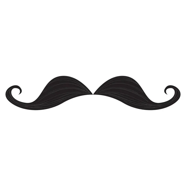 Bigote detallado aislado — Vector de stock