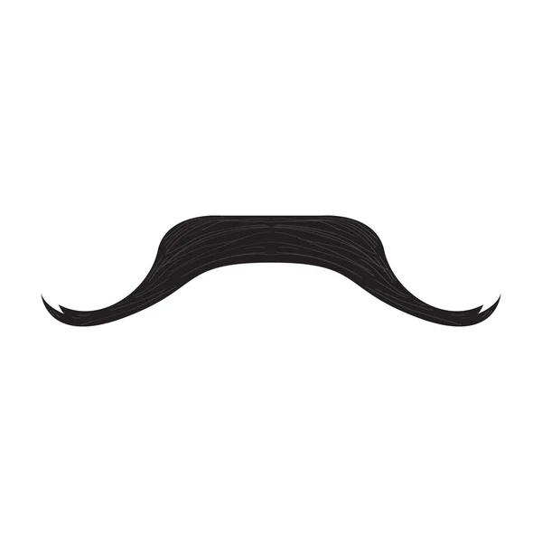 Mustache Detallado Aislado Estilo Hipster Diseño Ilustración Vectorial — Archivo Imágenes Vectoriales