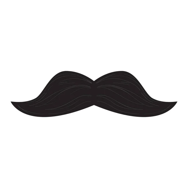 Moustache détaillée isolée — Image vectorielle